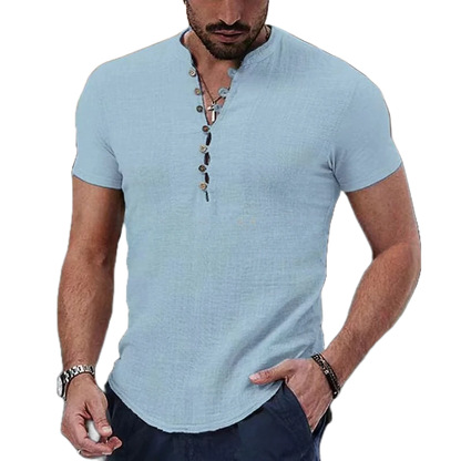 ENZO CONTI LUXE Linen-Blend Shirt